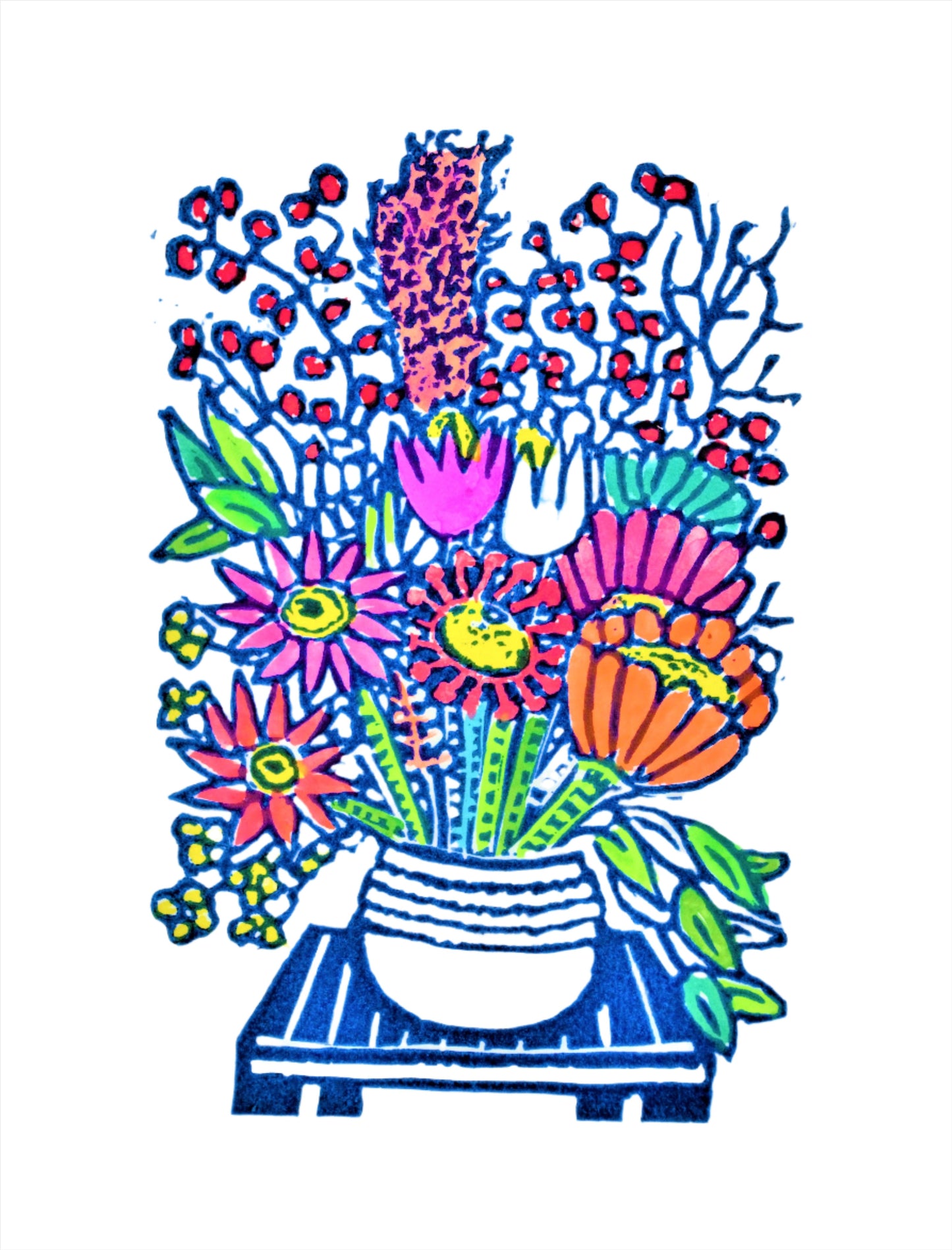 Flowers and vase